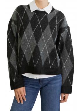 Maglione girocollo con rombi Only 